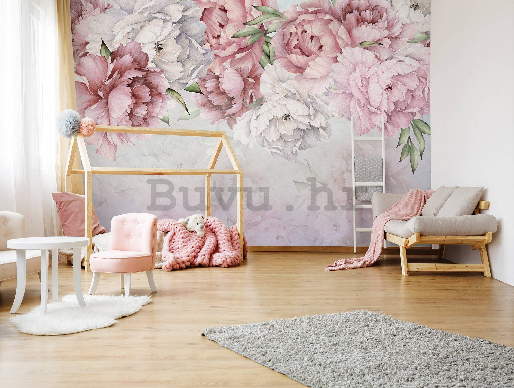 Vlies foto tapeta: Bijele i ružičaste ruže - 254x184 cm