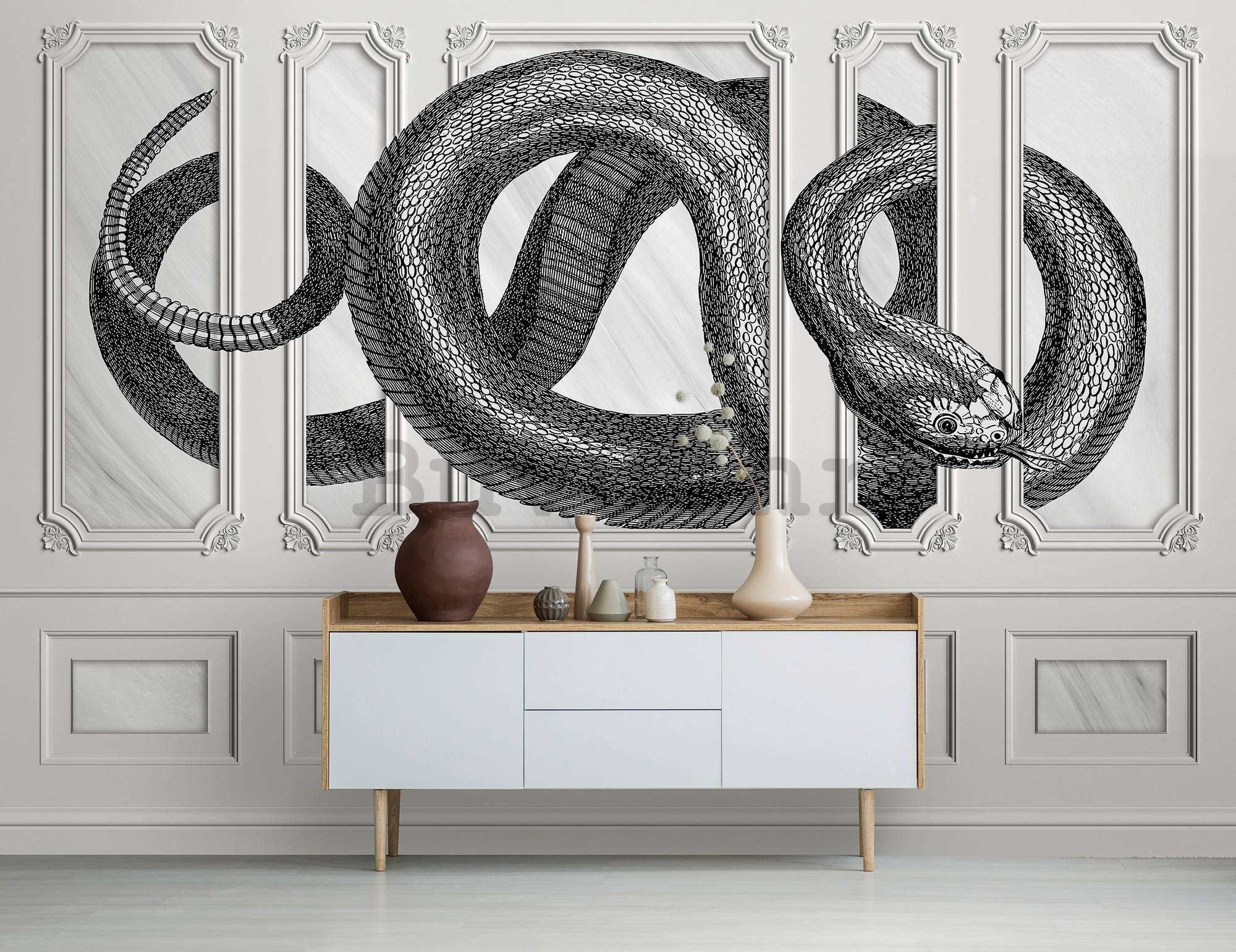 Vlies foto tapeta: Dekoracija zmije - 368x254 cm