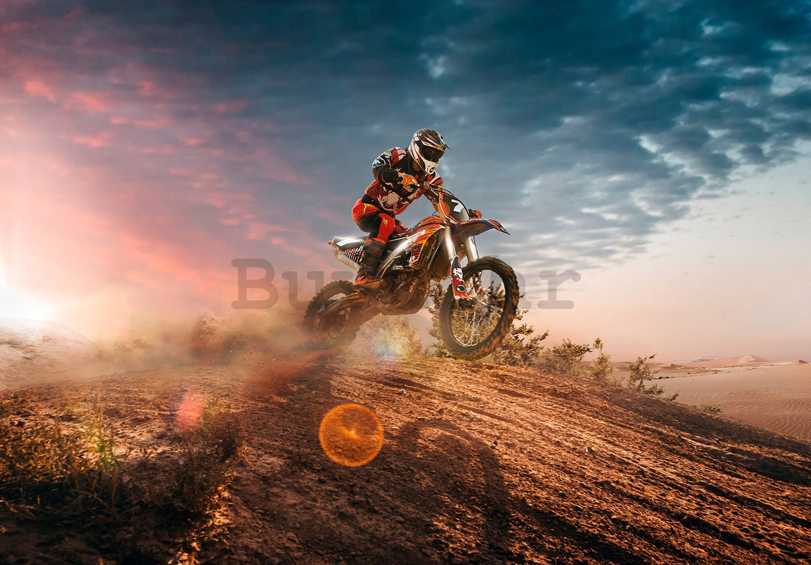 Vlies foto tapeta: Motocross - 416x254 cm