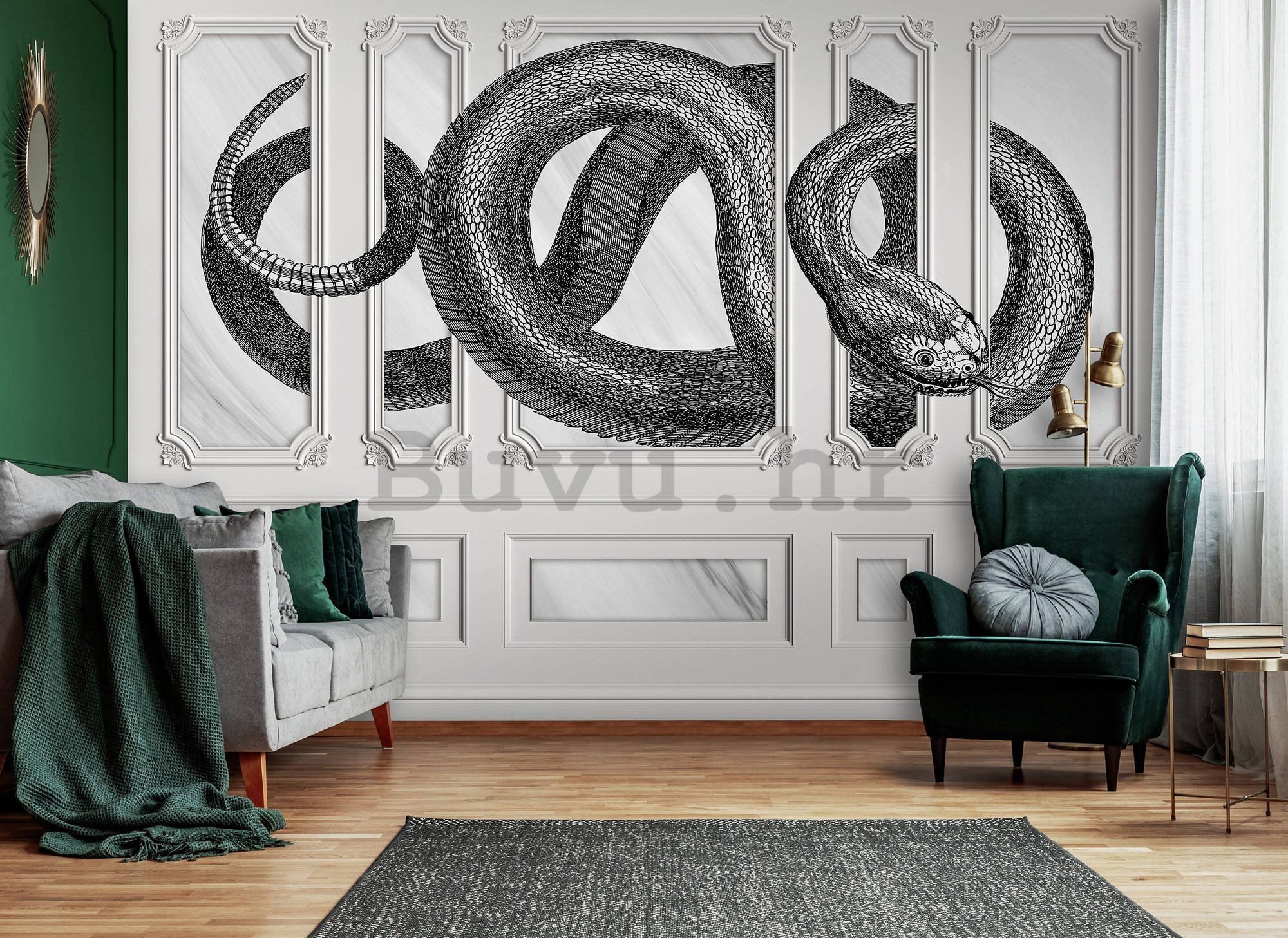 Vlies foto tapeta: Dekoracija zmije - 416x254 cm