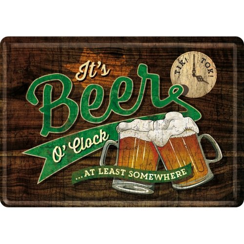 Metalna razglednica - It's Beer O'clock