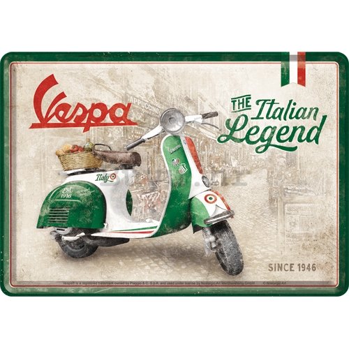 Metalna razglednica - Vespa (Italian Legend)