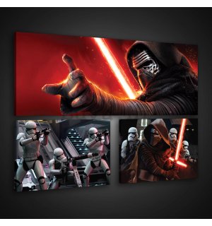 Slika na platnu: Star Wars First Order (1) - set 1kom 80x30 cm i 2kom 37,5x24,8 cm 