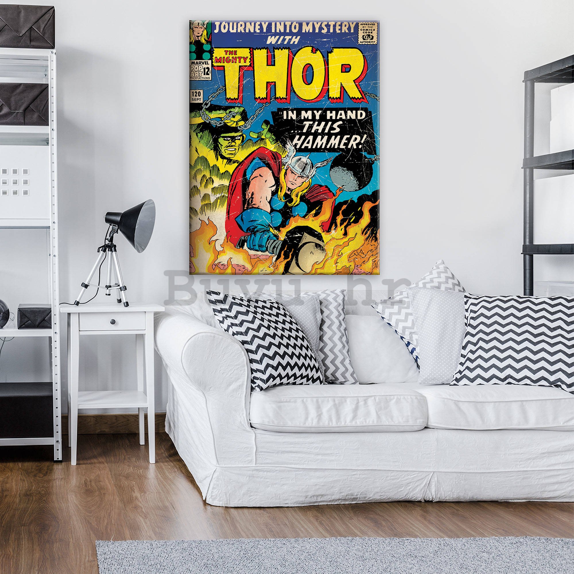 Slika na platnu: The Mighty Thor (In My Hand This Hammer!) - 75x100 cm