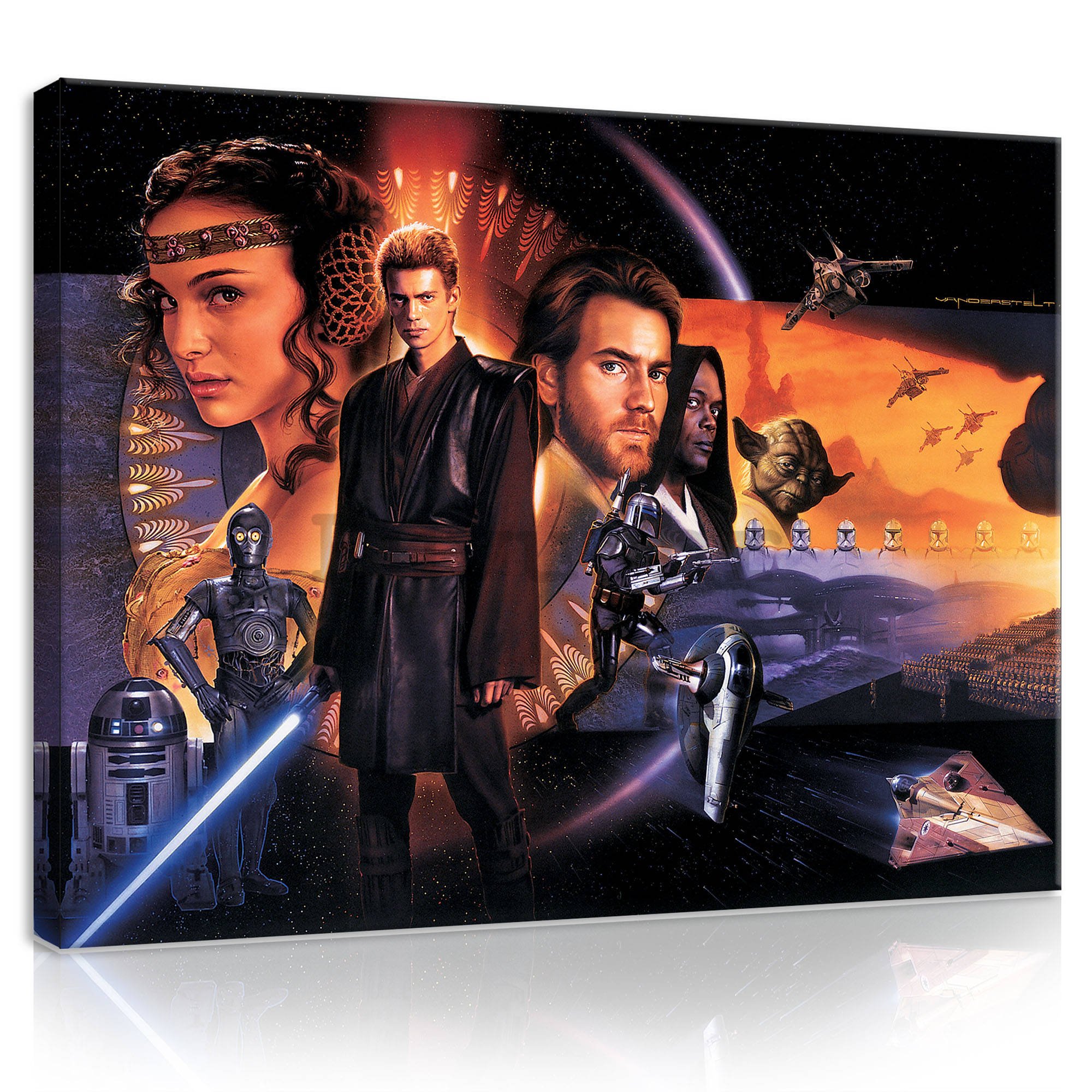 Slika na platnu: Star Wars Attack of the Clones (Poster) - 100x75 cm