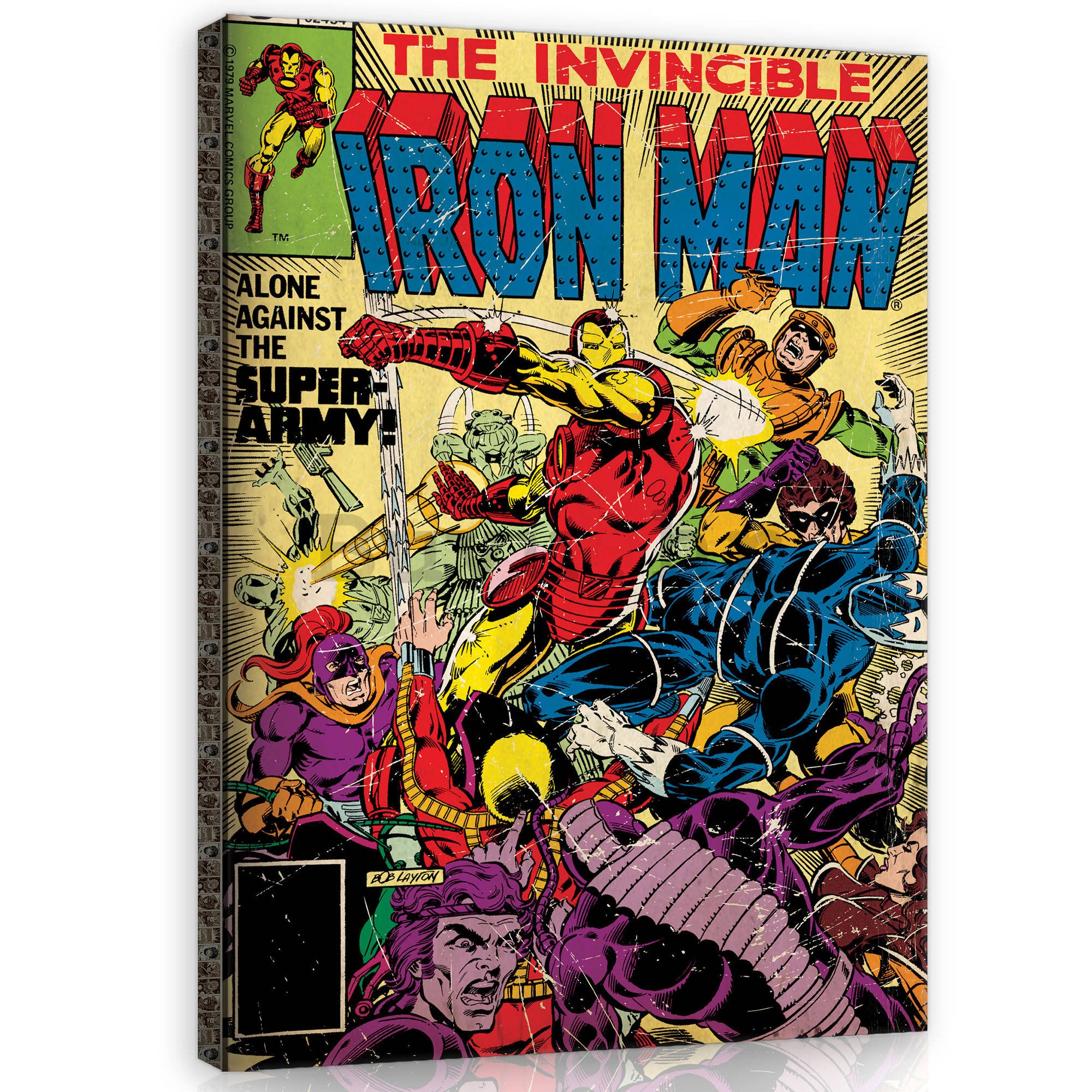 Slika na platnu: The Invincible Iron Man (Alone Against the Super-Army!) - 80x60 cm