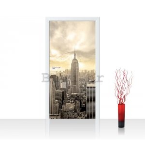 Foto tapeta samoljepljiva: Manhattan (ton sepije) - 100x211 cm