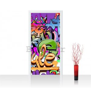 Foto tapeta samoljepljiva: Šareni grafiti  - 100x211 cm