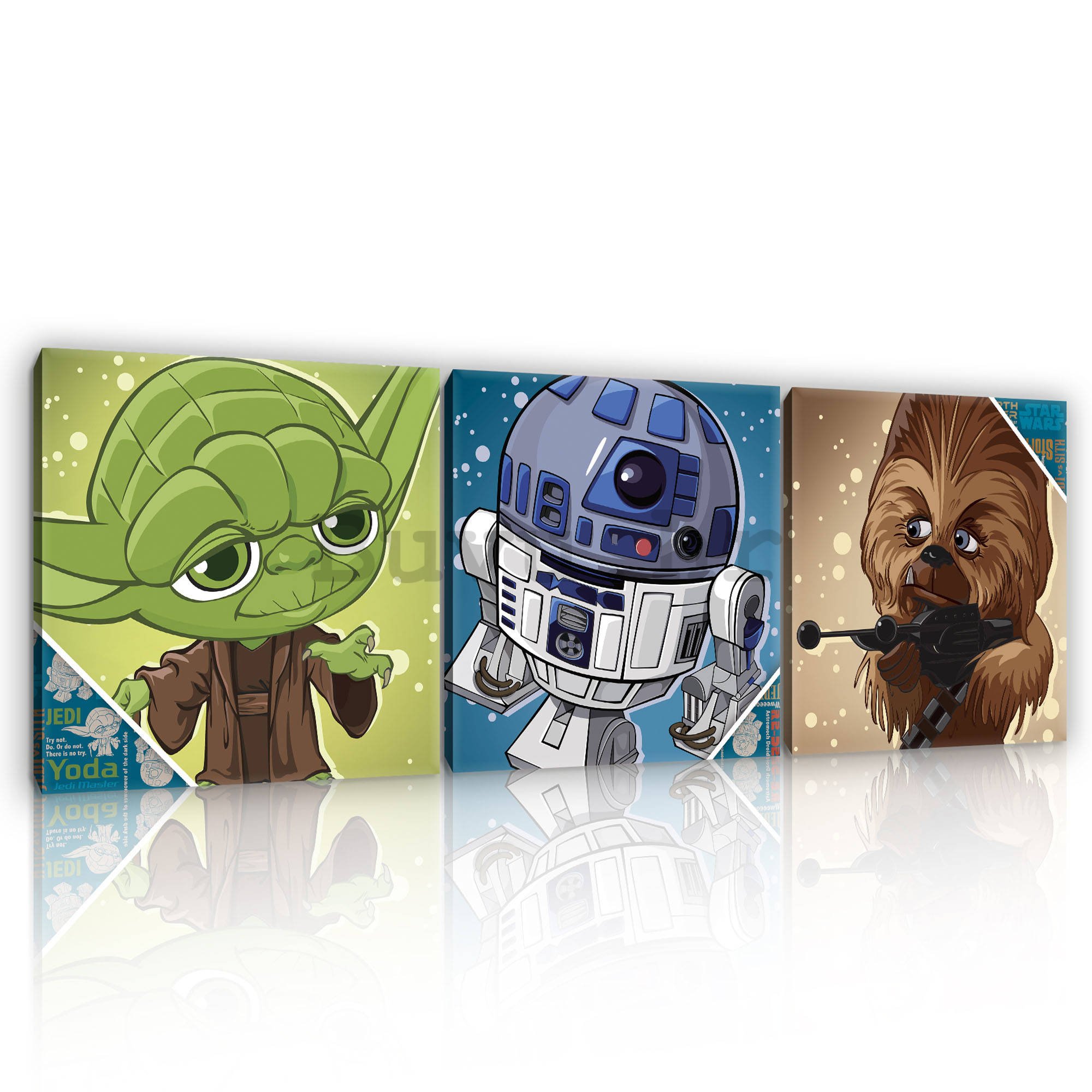 Slika na platnu: Star Wars Mini Good Guys - set 3kom 25x25cm