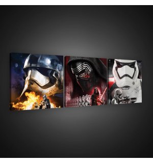 Slika na platnu:  Star Wars Phasma, Kylo Ren, Stormtrooper - set 3kom 25x25cm
