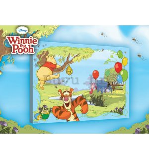 Slika na platnu: Winnie the Pooh (baloni)  - 100x75 cm