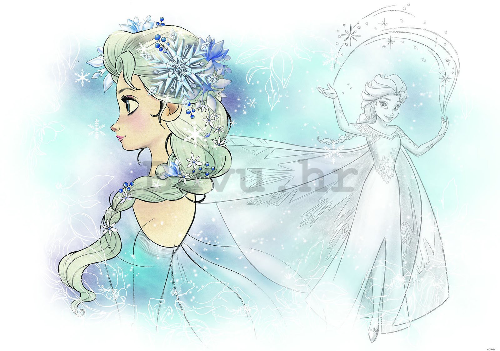 Vlies foto tapeta: Frozen Elsa (2) - 368x254 cm