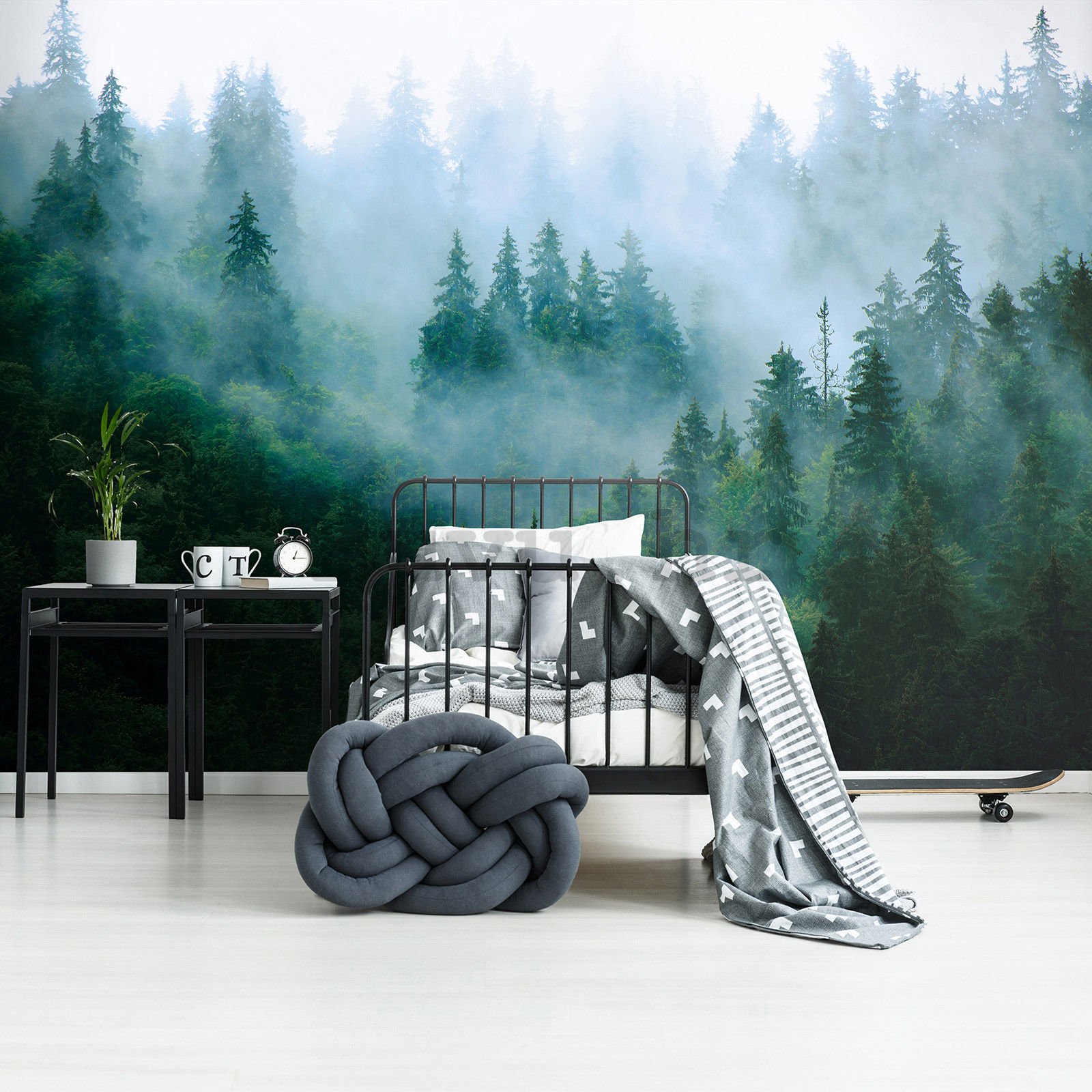 Vlies foto tapeta: Magla iznad šume (3) - 368x254 cm