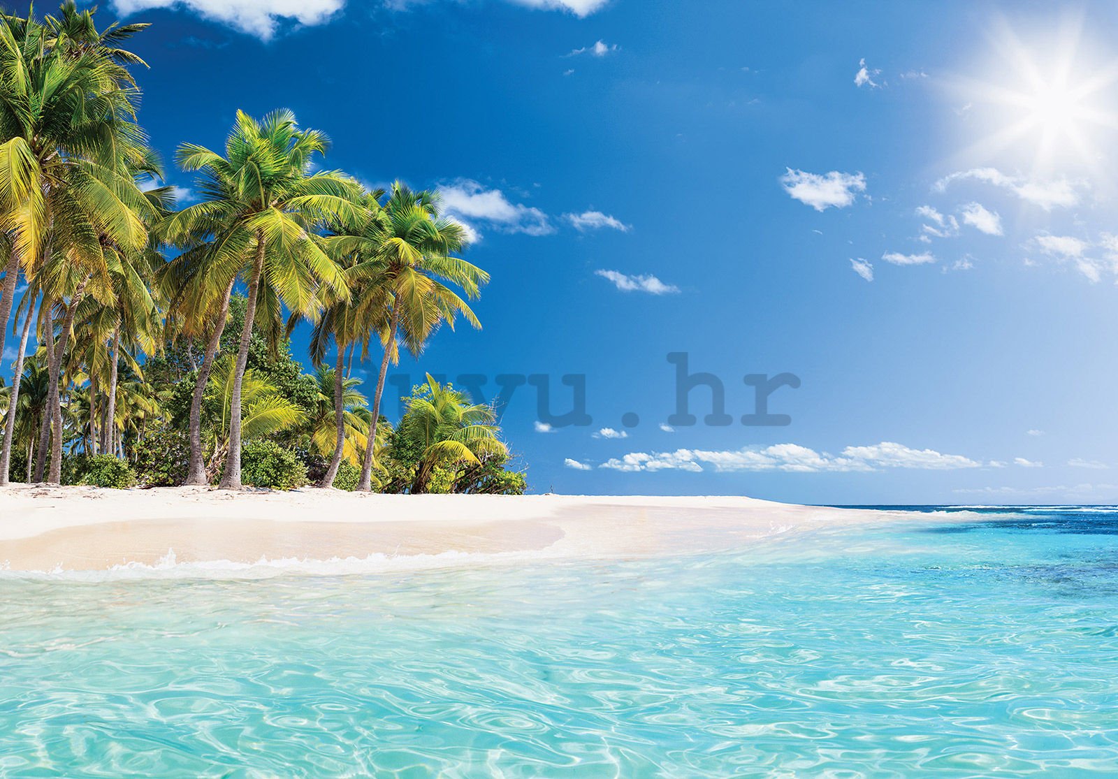 Vlies foto tapeta: Pláž v tropickém ráji - 368x254 cm