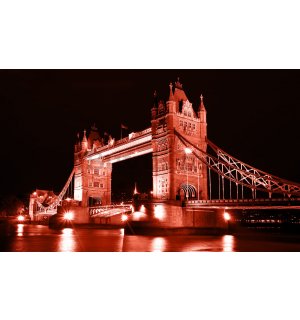Vlies foto tapeta: Osvijetljeni Tower Bridge - 152,5x104 cm