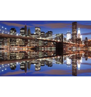 Vlies foto tapeta: Noćni Brooklyn Bridge (2) - 104x70,5 cm