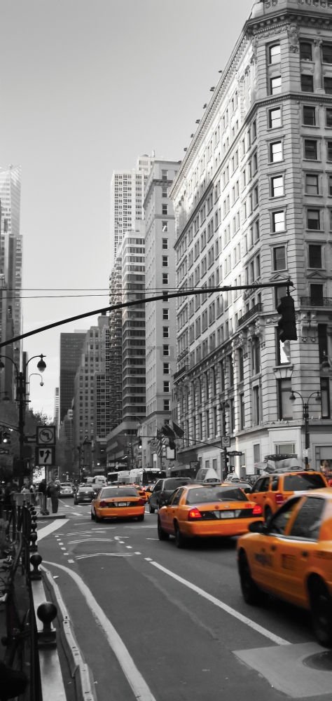 Foto tapeta: New York Taxi - 100x211 cm