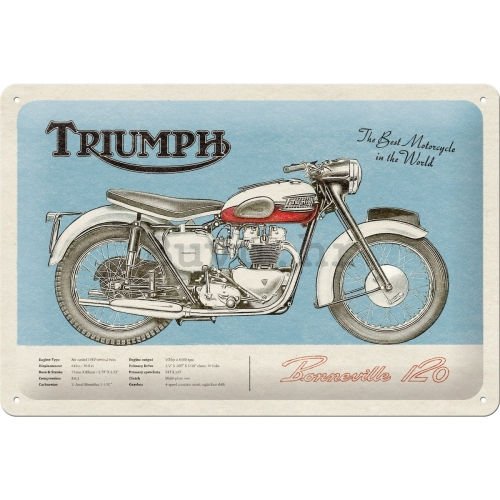 Metalna tabla: Triumph Bonneville - 30x20 cm
