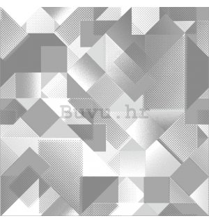 Vinil tapeta - geometrijski oblici sivi