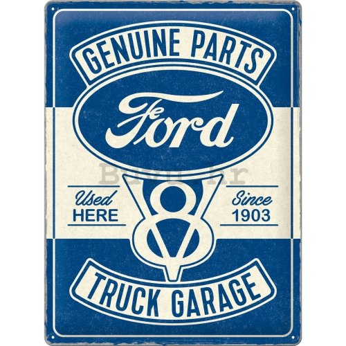 Metalna tabla: Ford V8 Truck Garage - 30x40 cm