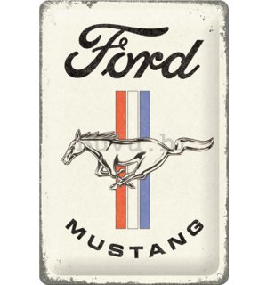 Metalna tabla: Ford Mustang (Horse & Stripes) - 20x30 cm