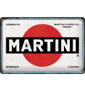 Metalna tabla: Martini (Logo White) - 30x20 cm