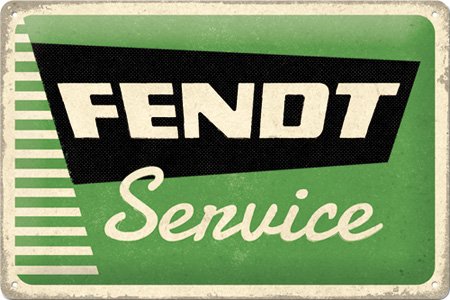 Metalna tabla: Fendt Service - 30x20 cm