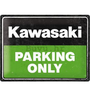 Metalna tabla: Kawasaki Parking Only - 40x30 cm