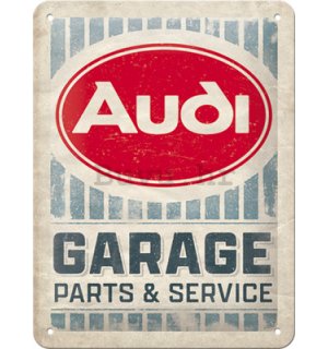 Metalna tabla: Audi (Garage Parts & Service) - 15x20 cm