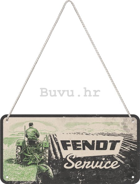 Metalna viseća tabla: Fendt Field Service - 20x10 cm