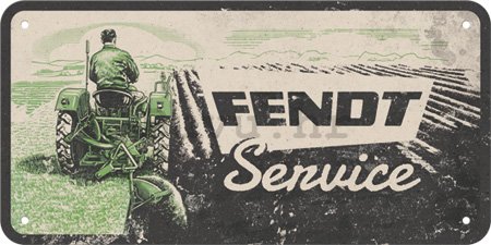 Metalna viseća tabla: Fendt Field Service - 20x10 cm