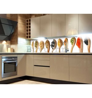 Samoljepljiva periva foto tapeta za kuhinju - Žlice, 180x60 cm