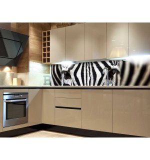 Samoljepljiva periva foto tapeta za kuhinju - Zebra, 180x60 cm