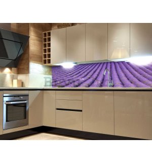 Samoljepljiva periva foto tapeta za kuhinju - Polje lavande, 180x60 cm