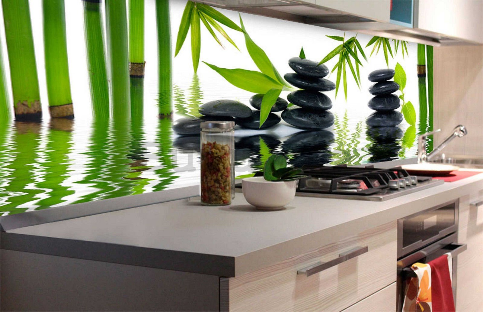 Samoljepljiva periva foto tapeta za kuhinju - Zen kamenje, 180x60 cm