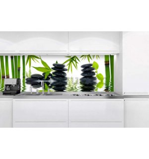 Samoljepljiva periva foto tapeta za kuhinju - Zen kamenje, 180x60 cm
