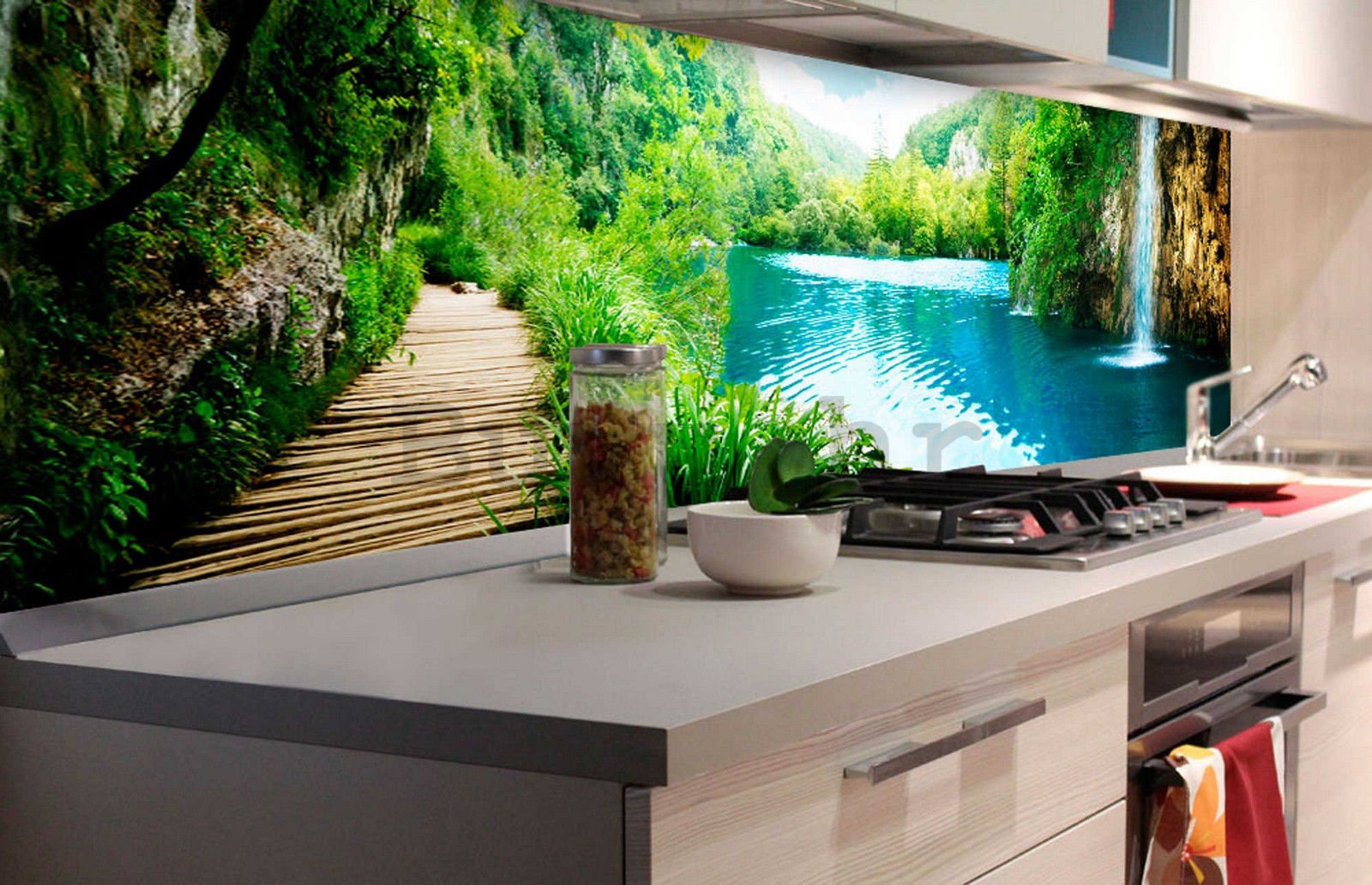 Samoljepljiva periva foto tapeta za kuhinju - Plitvička jezera, 180x60 cm