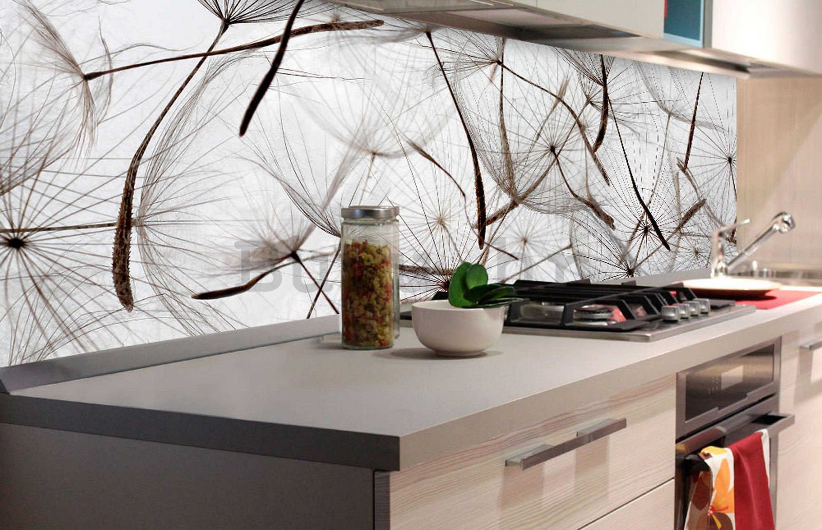 Samoljepljiva periva foto tapeta za kuhinju - Sjemenke letećeg maslačka, 180x60 cm
