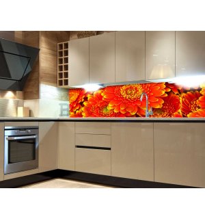 Samoljepljiva periva tapeta za kuhinju - Gerbera, 180x60 cm
