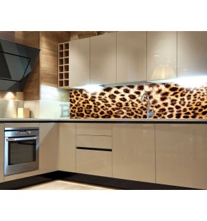 Samoljepljiva periva tapeta za kuhinju - Koža leoparda, 180x60 cm