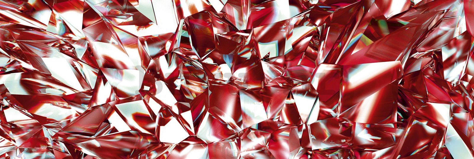 Samoljepljiva periva tapeta za kuhinju - Crveni kristali, 180x60 cm