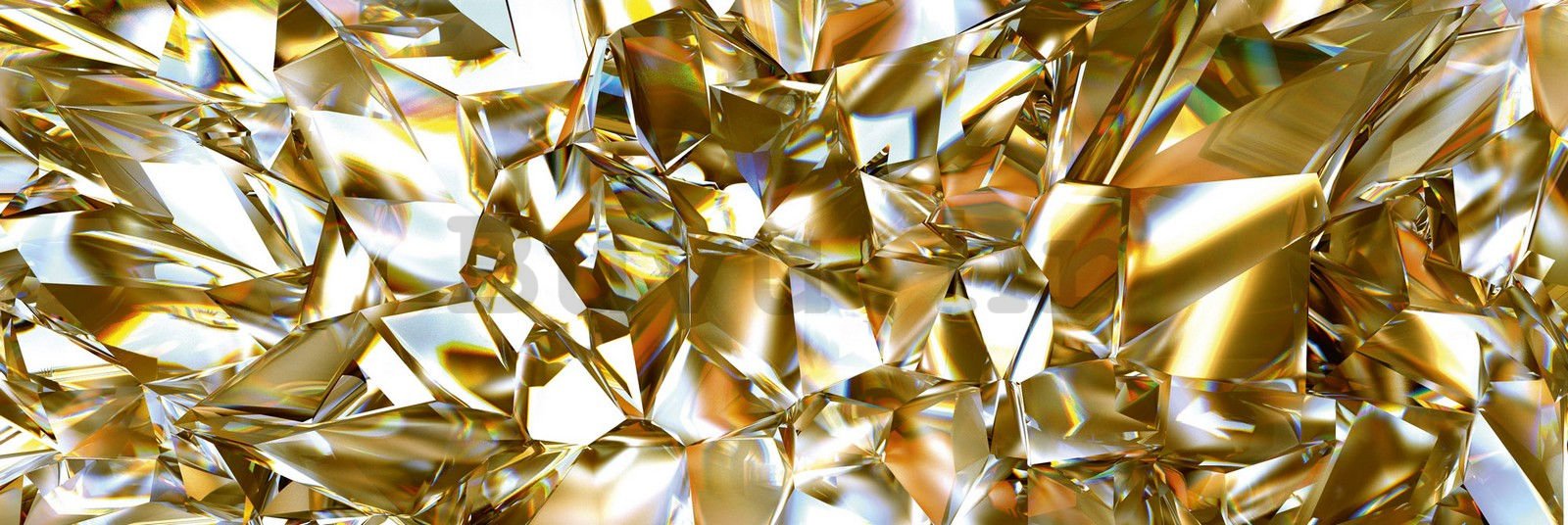 Samoljepljiva periva tapeta za kuhinju - Zlatni kristali, 180x60 cm