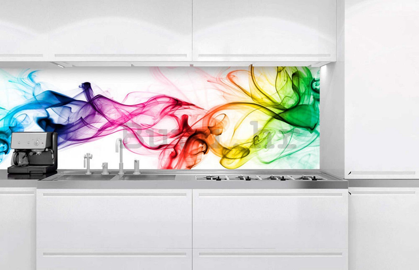 Samoljepljiva periva tapeta za kuhinju - Dim u boji (1), 180x60 cm