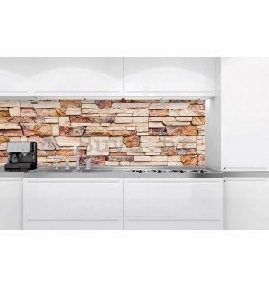 Samoljepljiva periva tapeta za kuhinju - Kameni zid, 180x60 cm