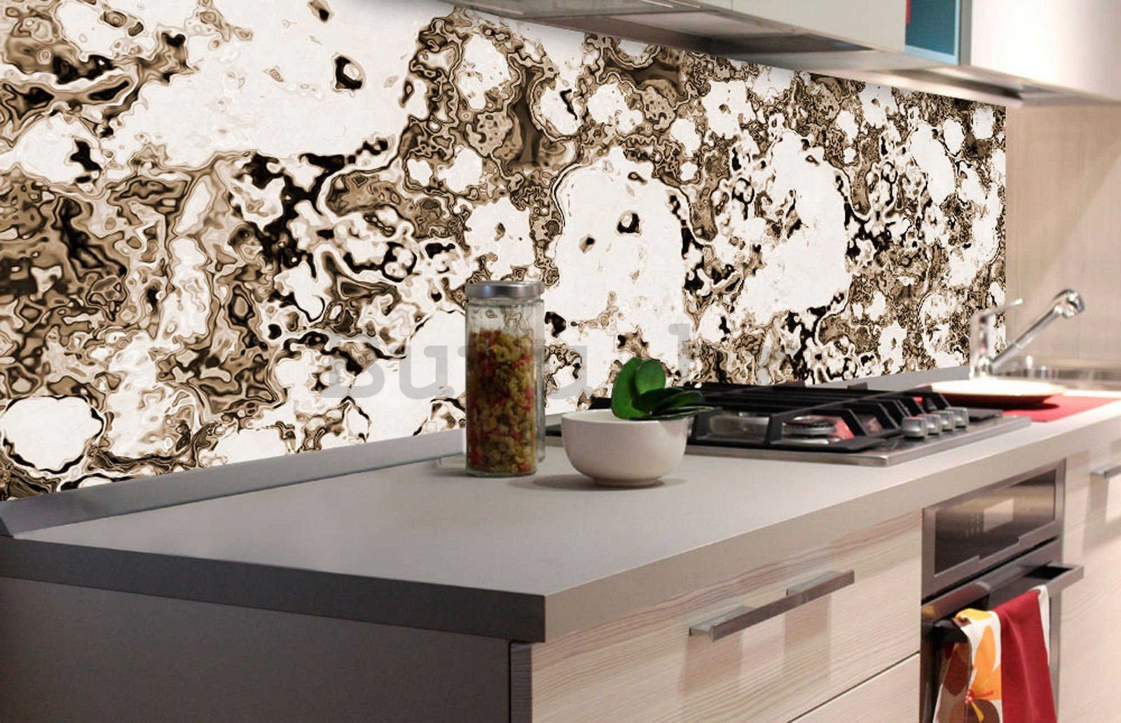Samoljepljiva periva tapeta za kuhinju - Kamena obloga, 180x60 cm
