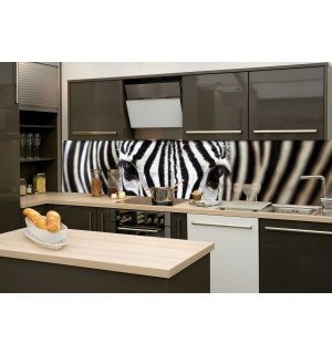 Samoljepljiva periva foto tapeta za kuhinju - Zebra, 260x60 cm