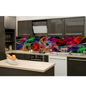 Samoljepljiva periva foto tapeta za kuhinju - Apstrakcija boja, 260x60 cm