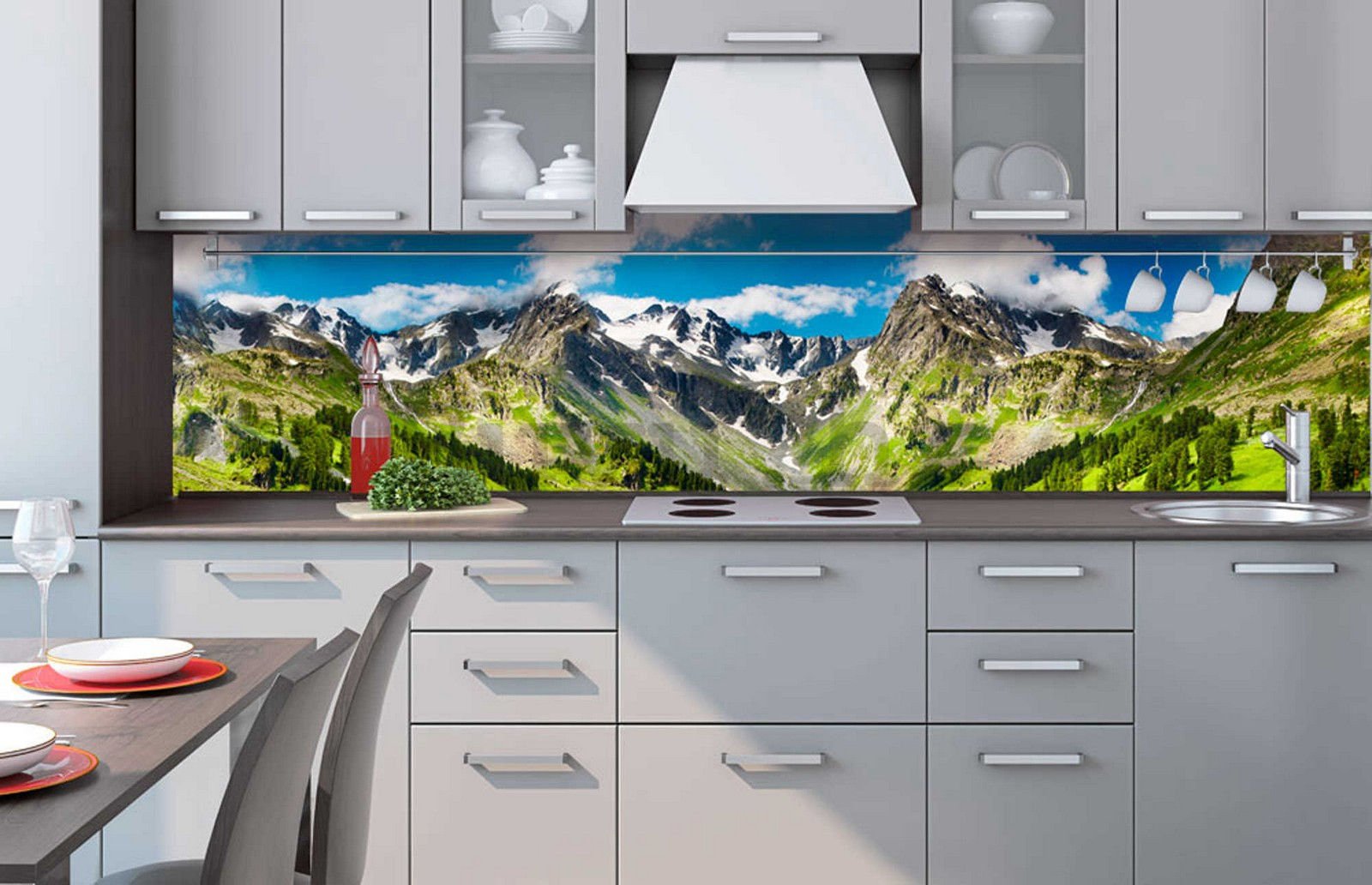 Samoljepljiva periva foto tapeta za kuhinju - Altajske planine, 260x60 cm