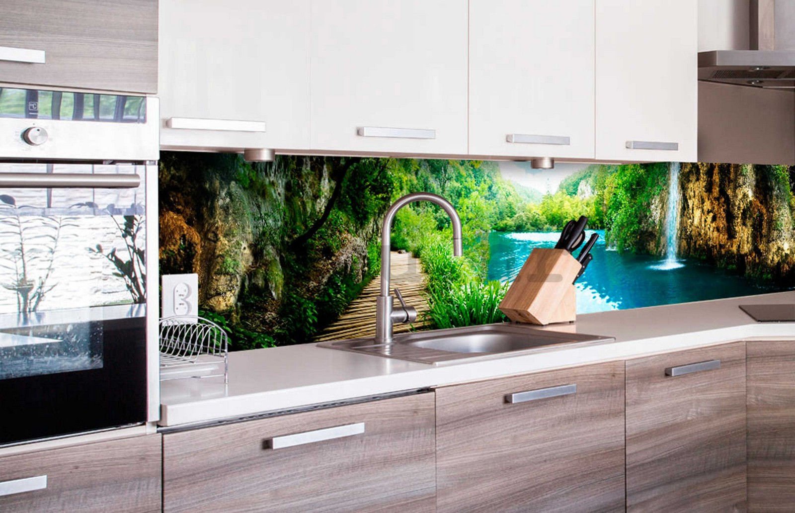 Samoljepljiva periva foto tapeta za kuhinju - Plitvička jezera, 260x60 cm