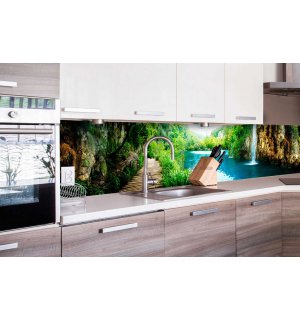 Samoljepljiva periva foto tapeta za kuhinju - Plitvička jezera, 260x60 cm